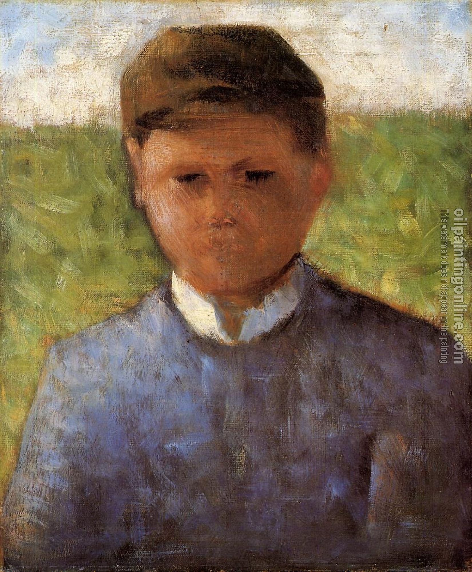 Seurat, Georges - Young Peasant in Blue